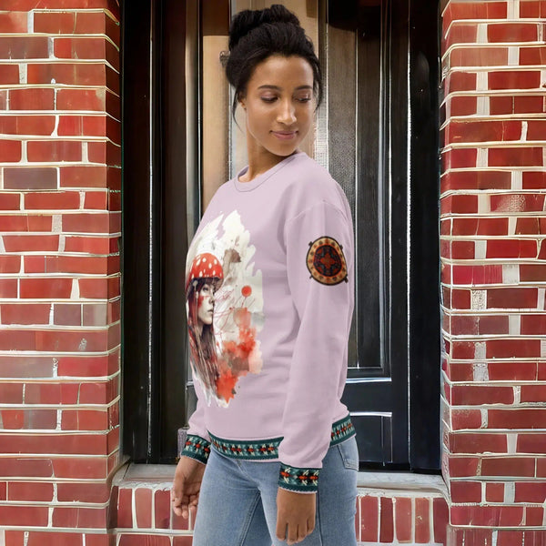 "Amanita Collection Sweatshirt reflecting Yakut culture and Amanita muscaria."